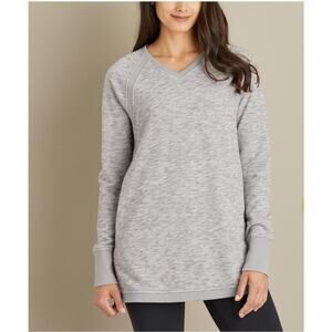 Duluth Trading Ooh La Loop BlackTunic V-Neck Pockets sz Sm